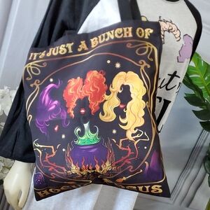 Hocus Pocus Black and Purple Tote Bag Women Spells Travel New